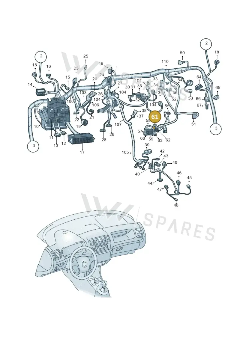 357035447 — Skoda Roomster (2010-2015) diagram 608971850, position 61