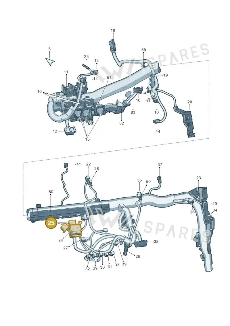 357035447A — Skoda Yeti (2013-2017) diagram 666971870, position 25