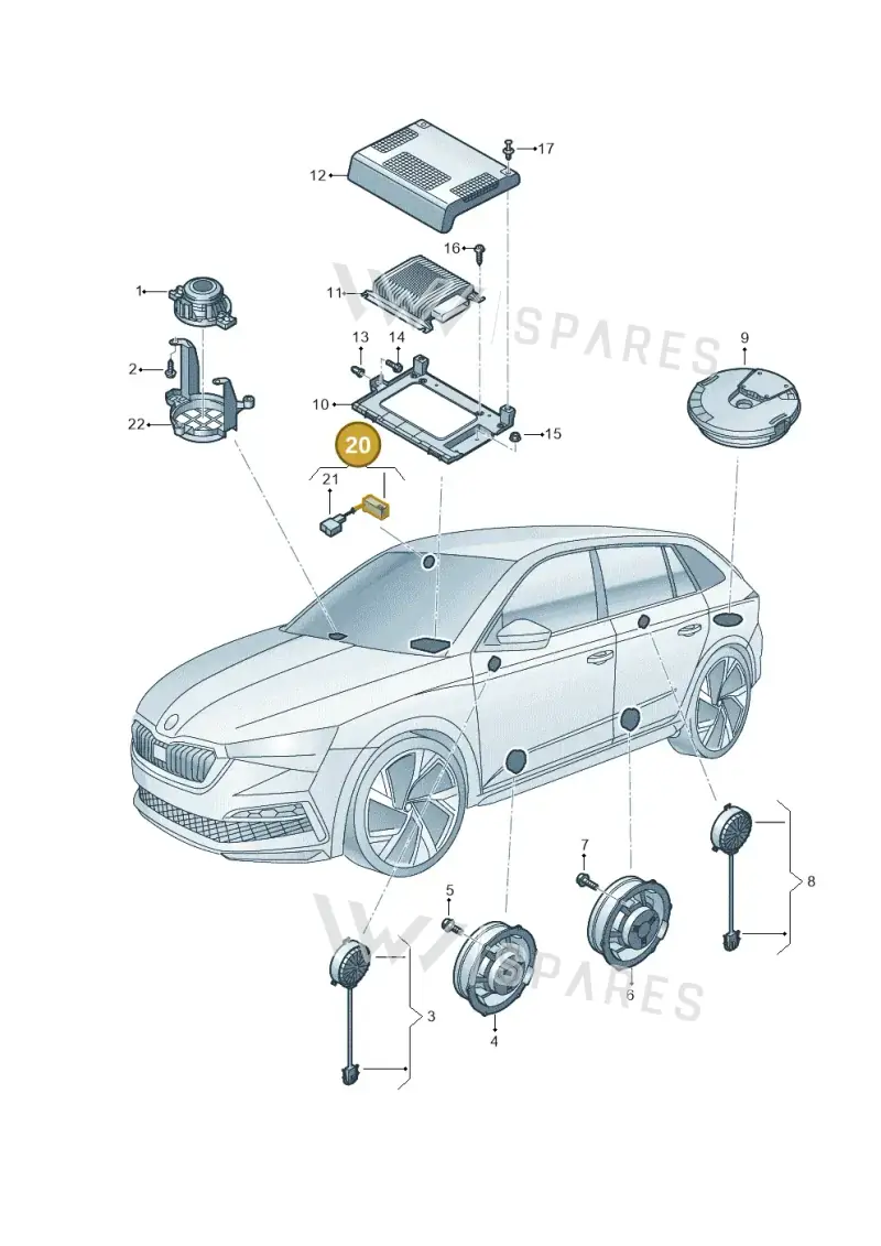 3B0035711B — Skoda Fabia (2021-) diagram 584035035, position 20