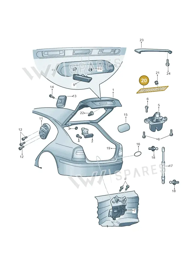 3B0827633C — Skoda OCTAVIA/COMBI/4X4      04> (2004-) diagram 419827100, position 20