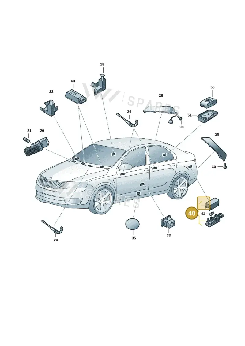 3B0947415B — Skoda Kamiq (2019-) diagram 584947005, position 40