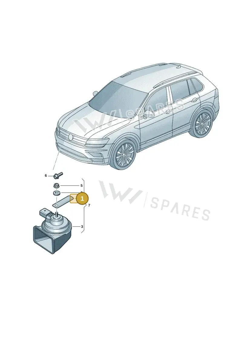 3B0951107 — Skoda Kodiaq (2024-) diagram 57h951005, position 1