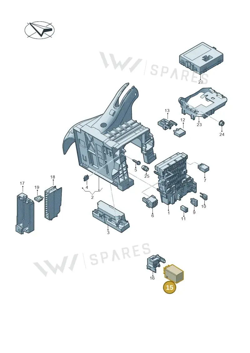 3B0951253 — Skoda Octavia (2017-2020) diagram 745937000, position 15