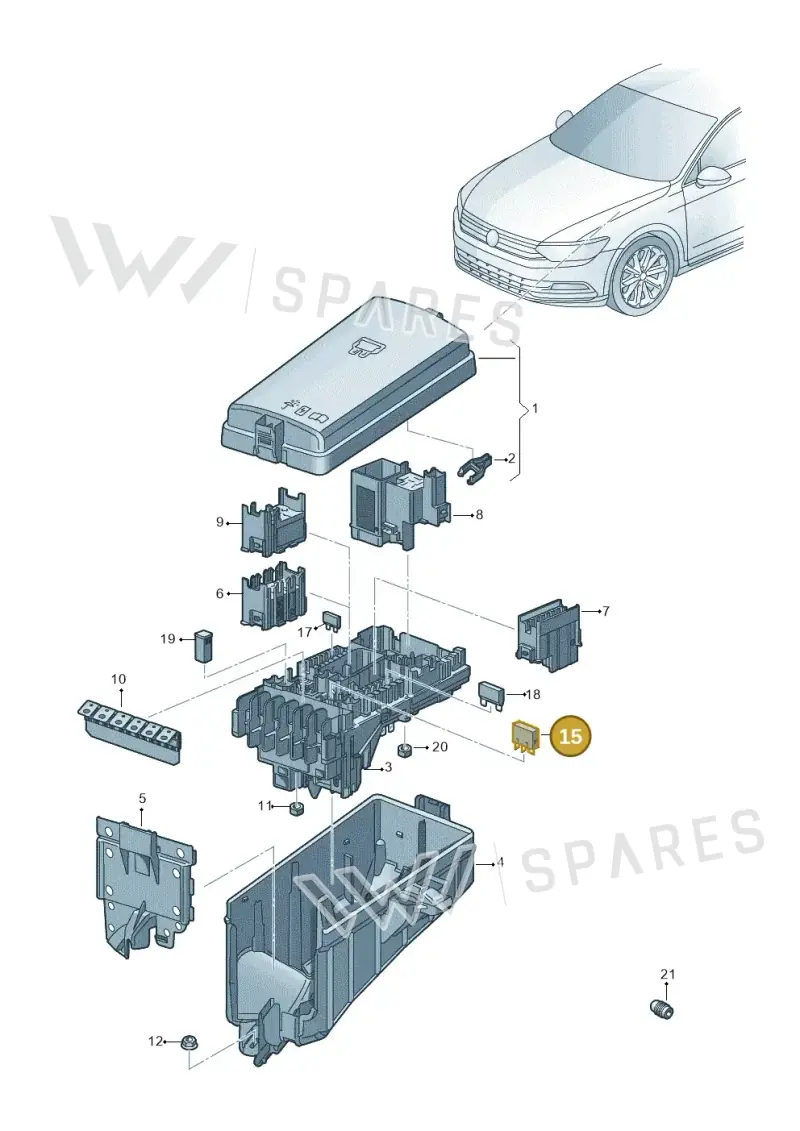 3B0951253 — Skoda Superb Combi (2015-2024) diagram 793937100, position 15
