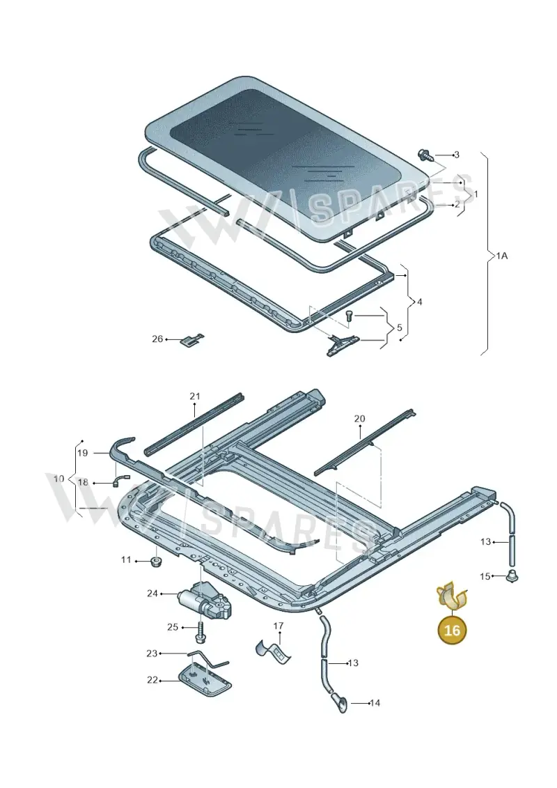 3B7877237 — Skoda Fabia Scout (2010-2014) diagram 608877100, position 16