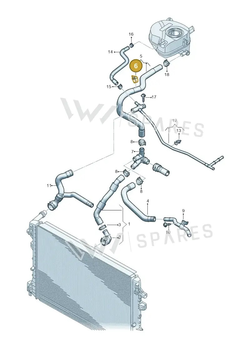 3C0121093D — Skoda Superb Combi (2023-) diagram 2ka121307, position 6