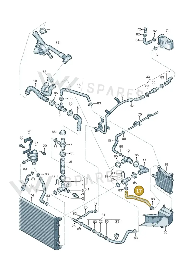 3C0121101AF — Skoda Superb (2013-2015) diagram 460121330, position 17