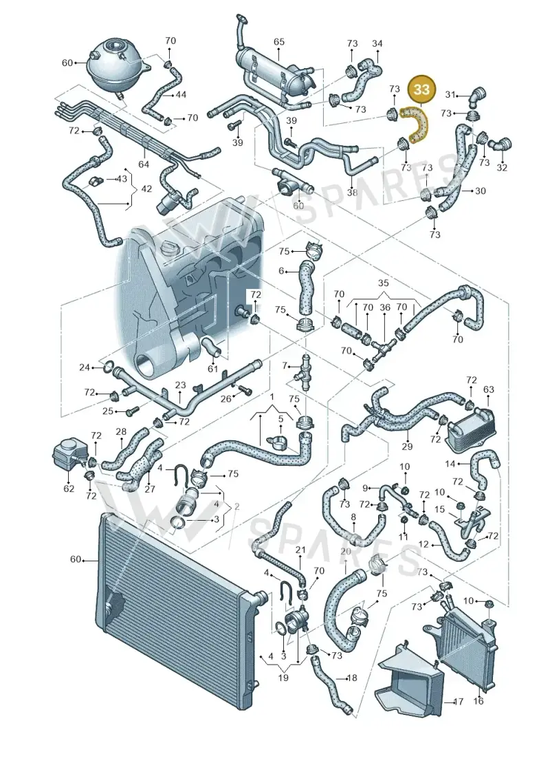 3C0121157AB — Skoda Octavia ambiente (2008-2013) diagram 420121500, position 33