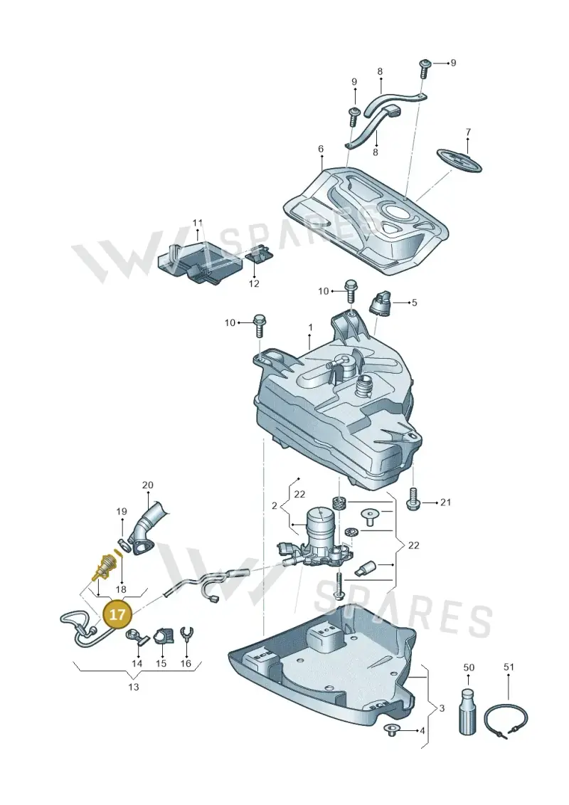 3C0131113C — Skoda Yeti (2013-2017) diagram 779253066, position 17