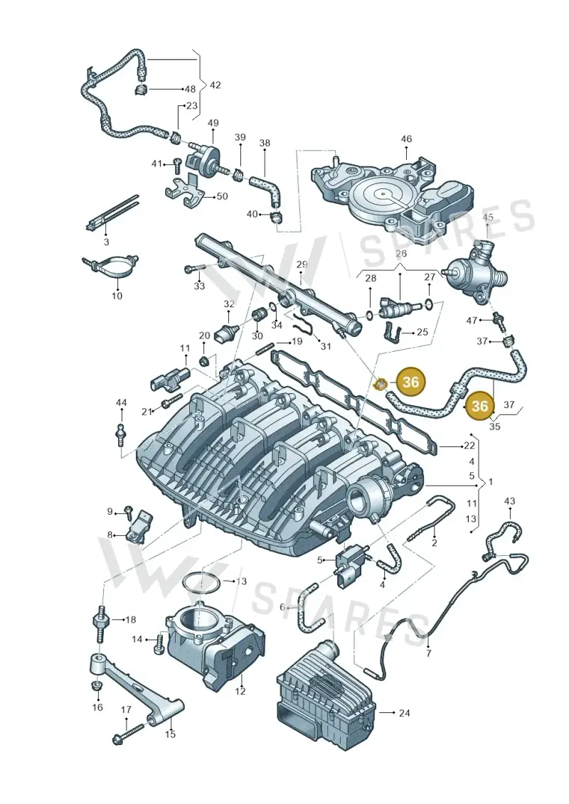 3C0131483 — Skoda Octavia (2017-2020) diagram 718133250, position 36