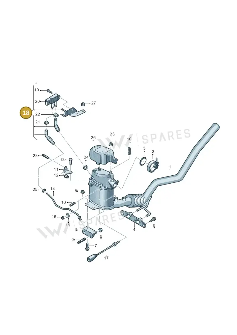 3C0131552Q — Skoda Yeti (2013-2017) diagram 634253650, position 18