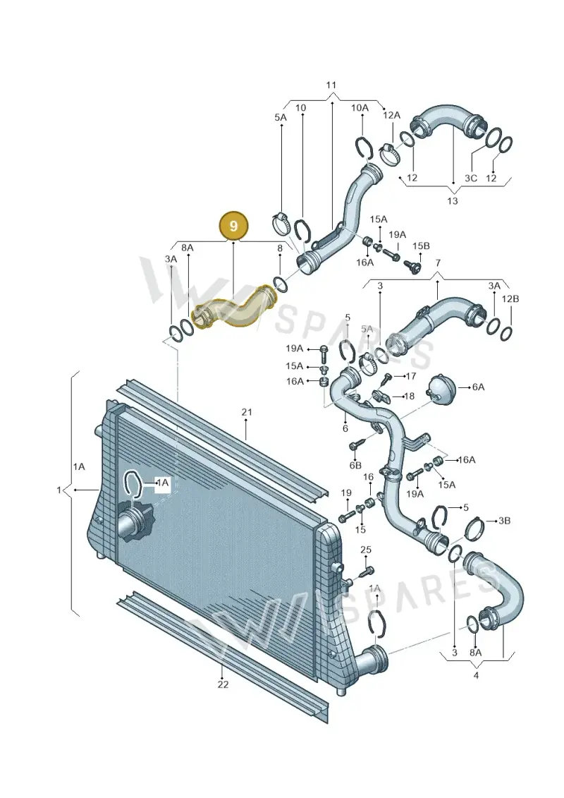 3C0145834F — Skoda OCTAVIA/COMBI/4X4      04> (2004-) diagram 460145800, position 9