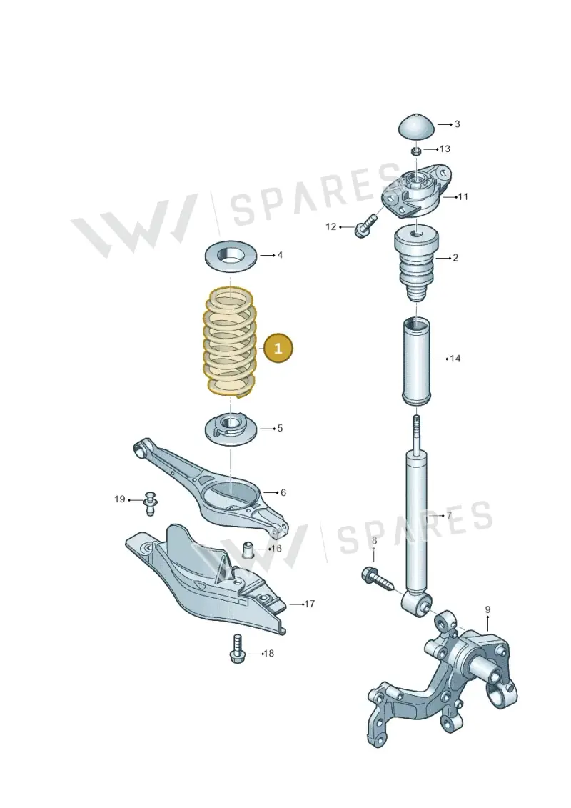 3C0511115AH — Skoda Superb (2013-2015) diagram 632511000, position 1