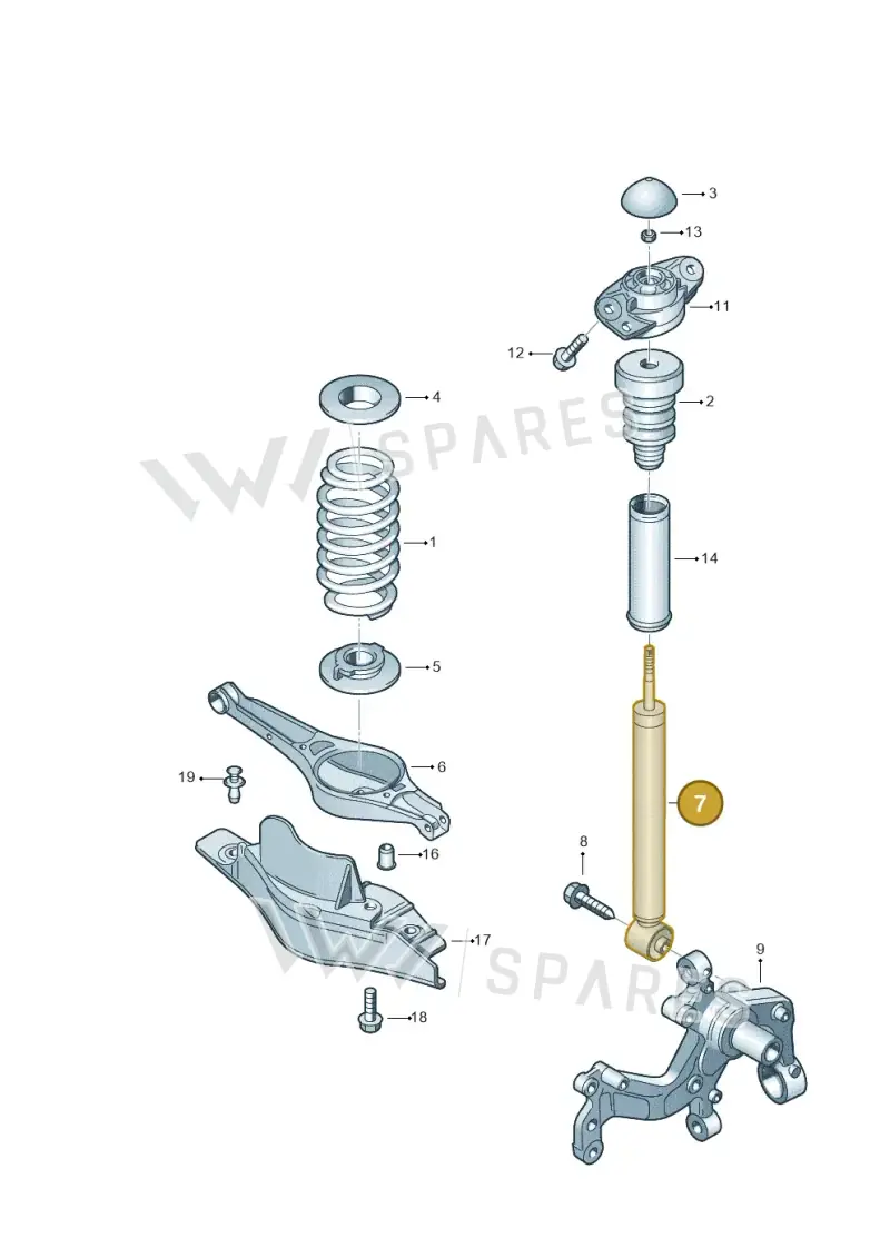 3C0513049AS — Skoda Superb (2013-2015) diagram 632511000, position 7