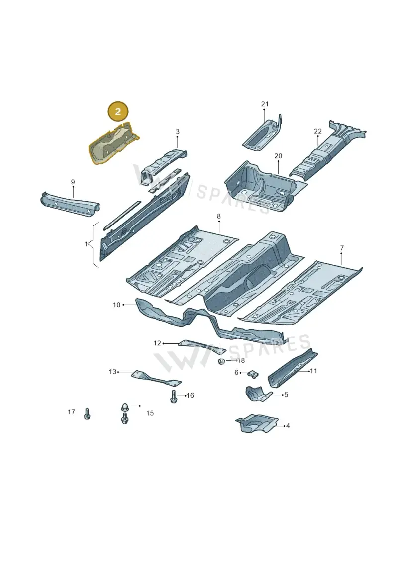 3C0802381 — Skoda Superb (2013-2015) diagram 632803100, position 2