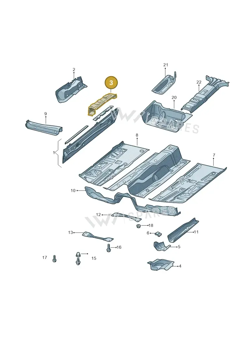 3C0802570 — Skoda Superb (2013-2015) diagram 632803100, position 3