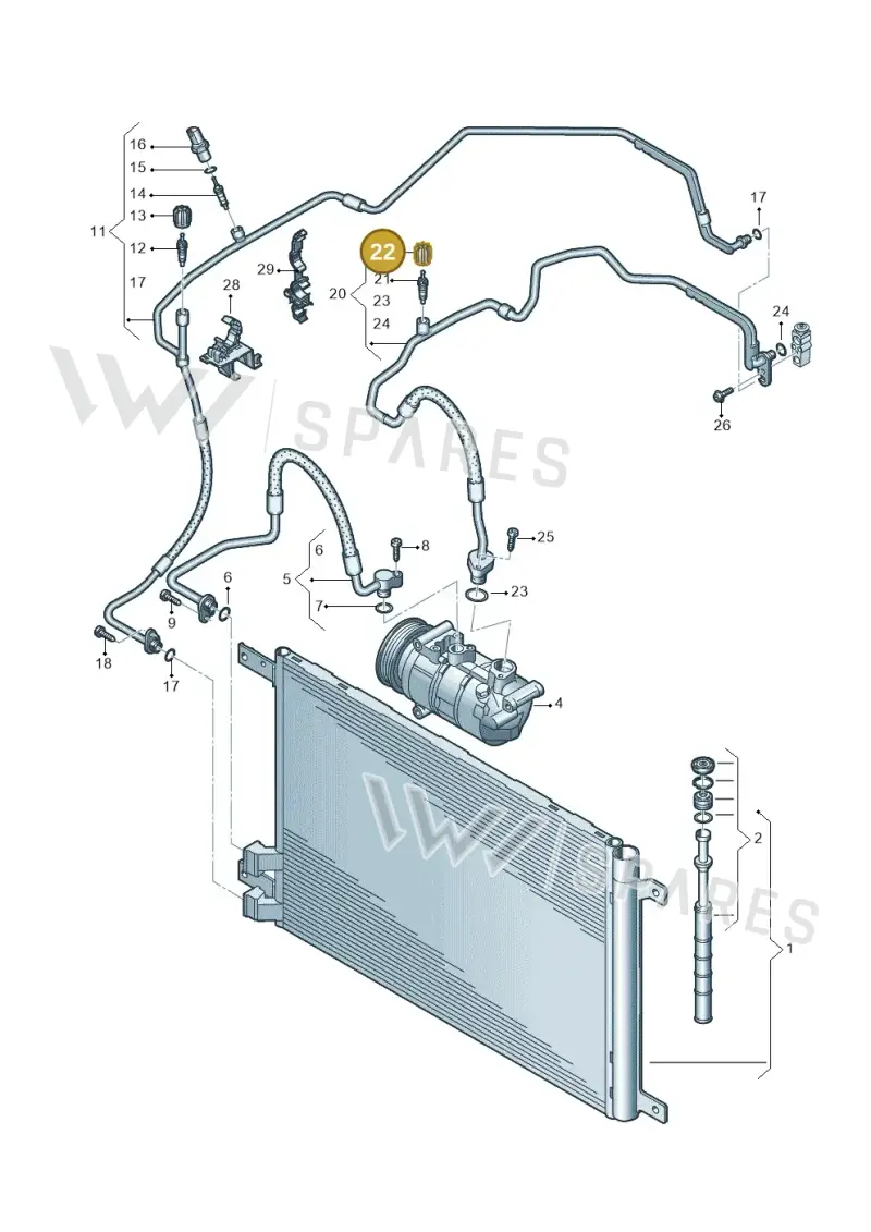 3C0820231 — Skoda Kamiq (2019-) diagram 837260400, position 22