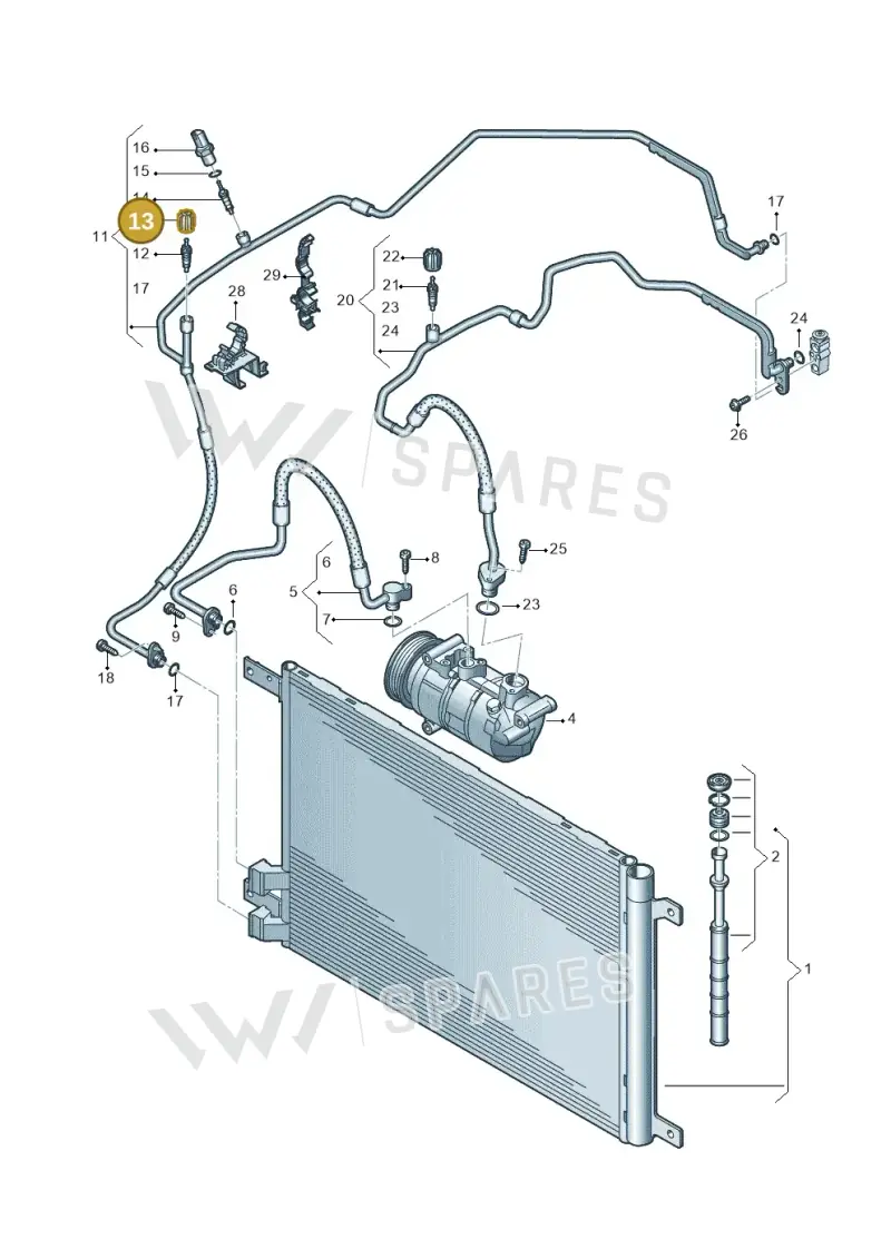 3C0820581 — Skoda Kamiq (2019-) diagram 837260400, position 13