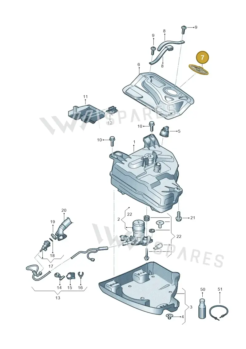 3C0971908C — Skoda Yeti (2013-2017) diagram 779253066, position 7