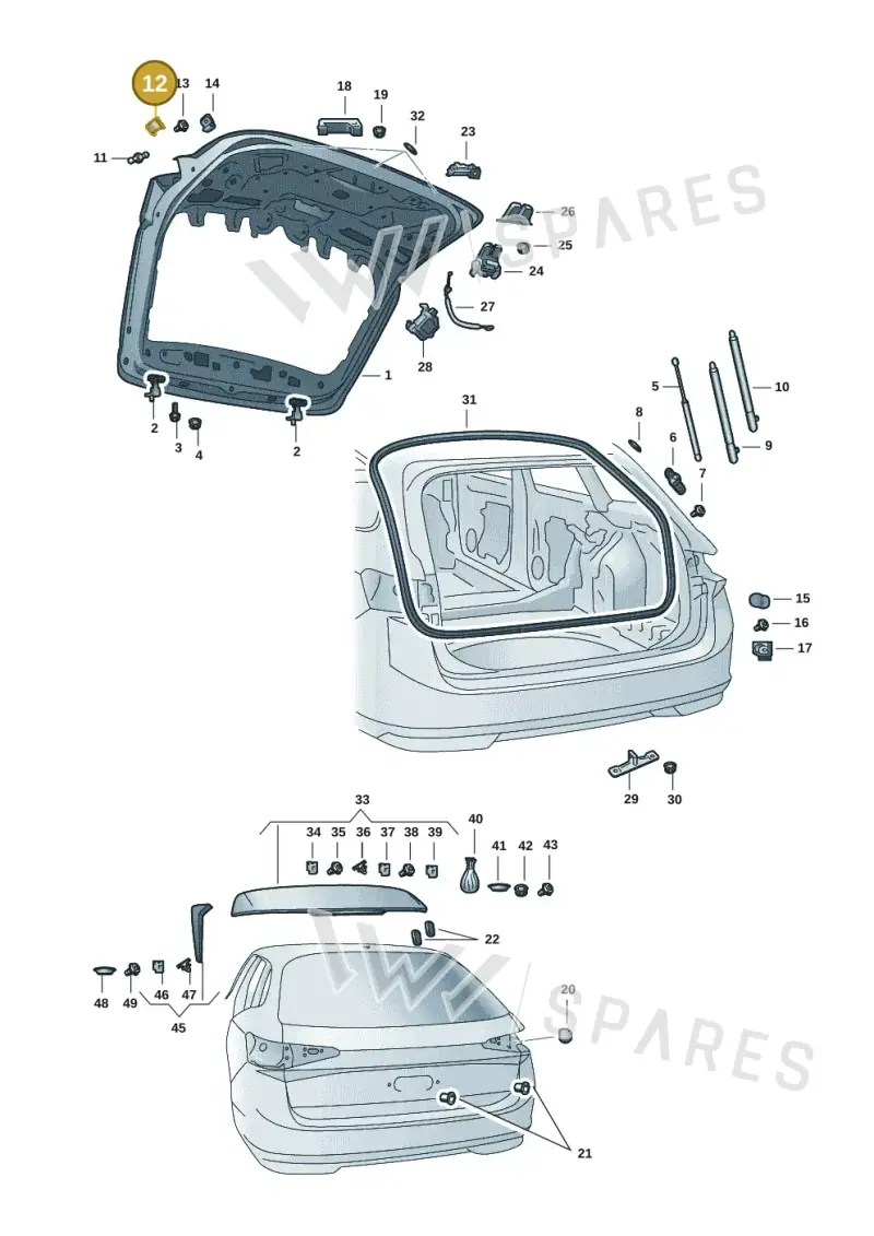 3C98273399B9 — Skoda Superb Combi (2023-) diagram 3p0827010, position 12
