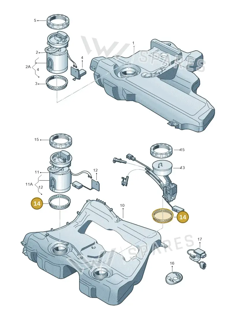 3D0919133 — Skoda Superb (2013-2015) diagram 419919310, position 14