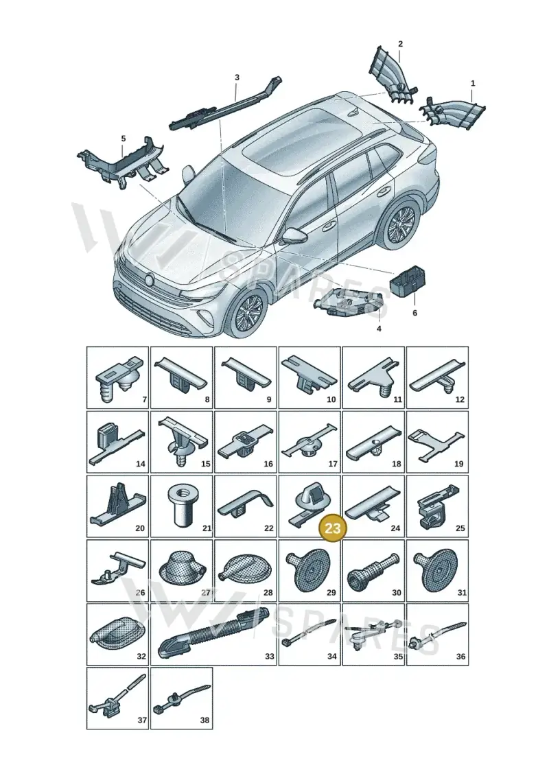 3D0971830J — Skoda Kodiaq (2024-) diagram 57x972001, position 23