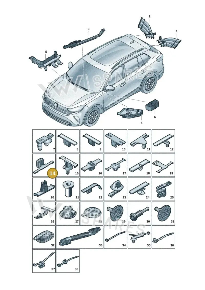 3D0971838A — Skoda Kodiaq (2024-) diagram 57x972001, position 14