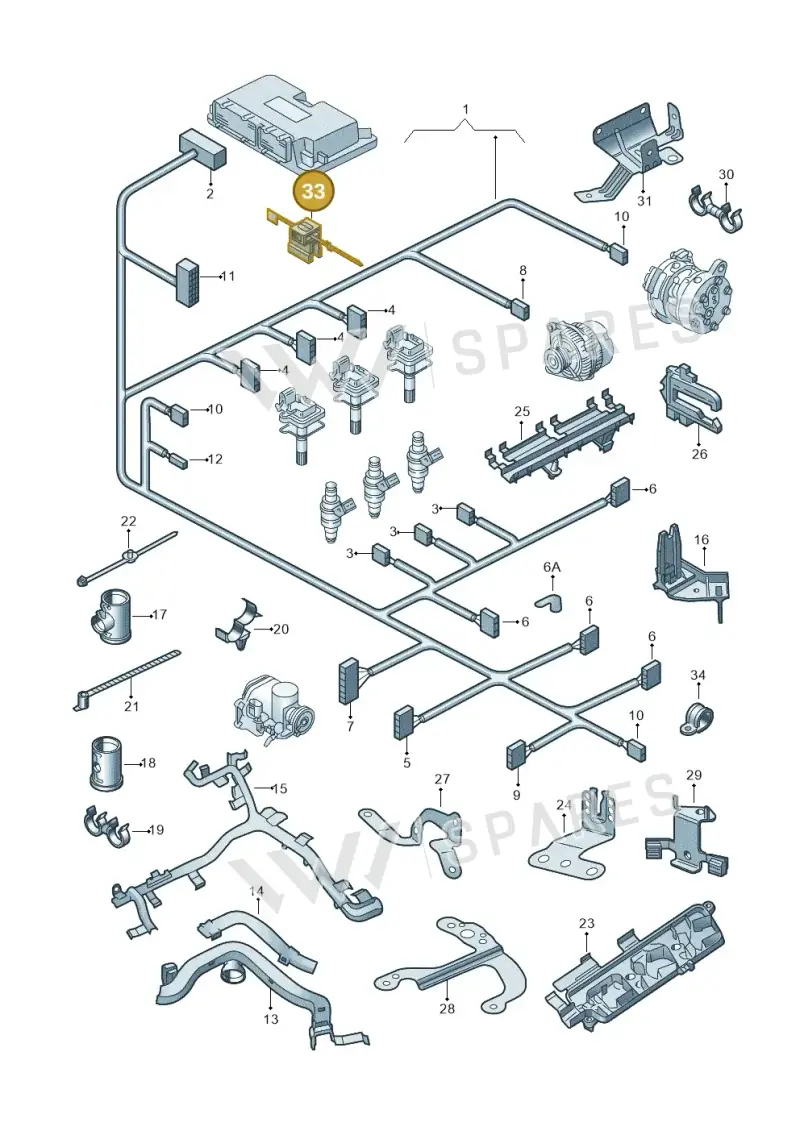 3D0971838E — Skoda Rapid (2012-2022) diagram 225971030, position 33