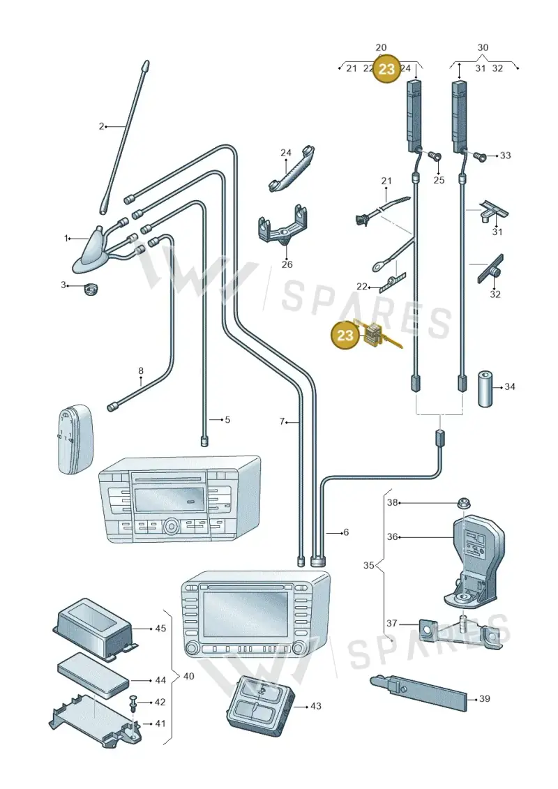 3D0971838E — Skoda Octavia (2017-2020) diagram 805035025, position 23