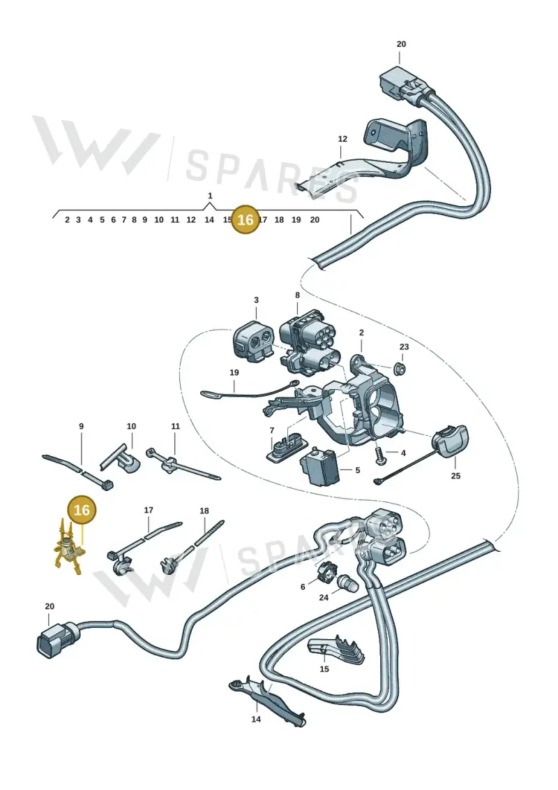 3D0971838F — Skoda Superb Combi (2023-) diagram 3j0970150, position 16