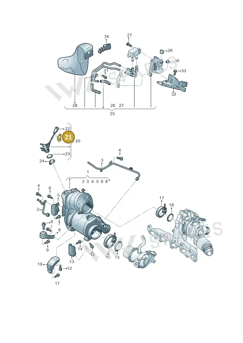 3D0971838K — Skoda Kodiaq (2024-) diagram 3j0253162, position 21