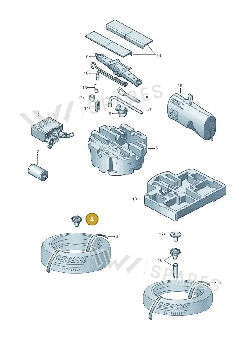 3G0803899B — Skoda Octavia (2019-2024) diagram 585012000, position 4