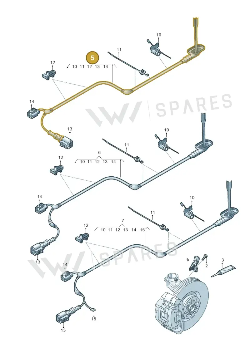 3G0927902AB — Skoda Superb Combi (2015-2024) diagram 793927010, position 5