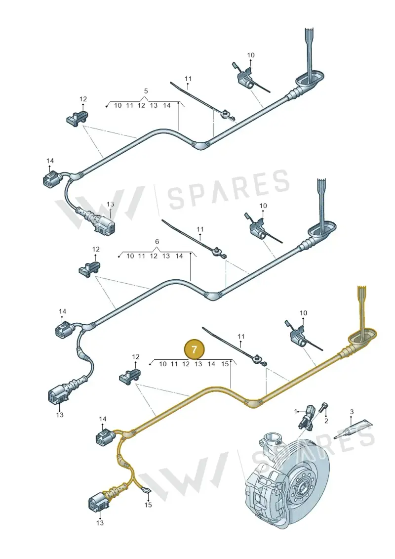 3G0927902AJ — Skoda Superb Combi (2015-2024) diagram 793927010, position 7