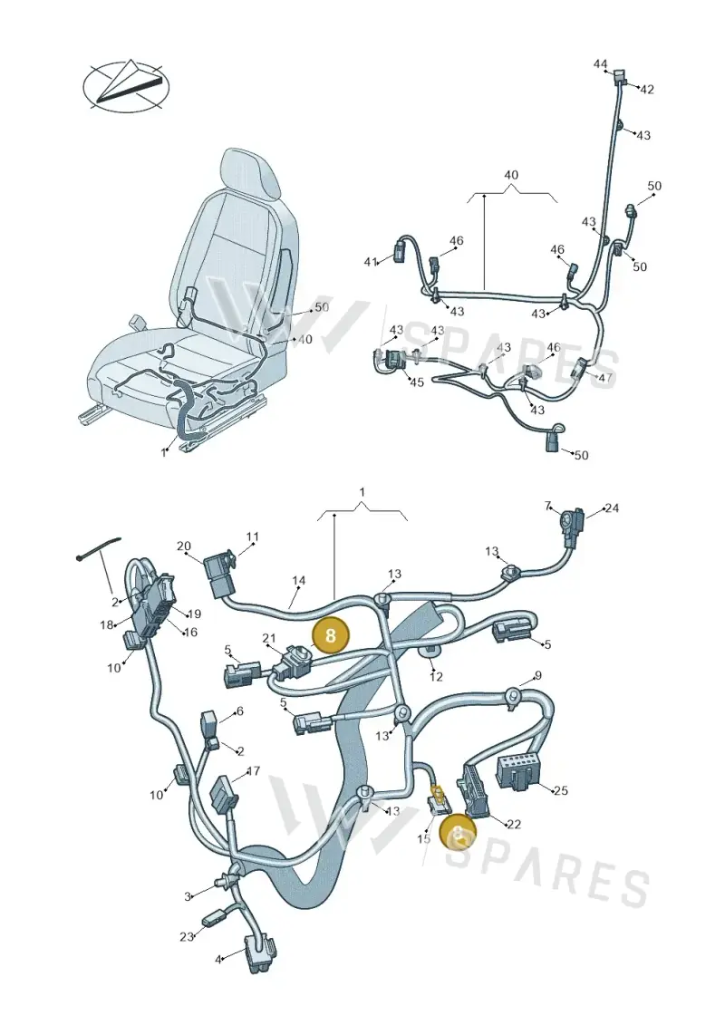 3G0971830 — Skoda Superb Combi (2015-2024) diagram 793972270, position 8