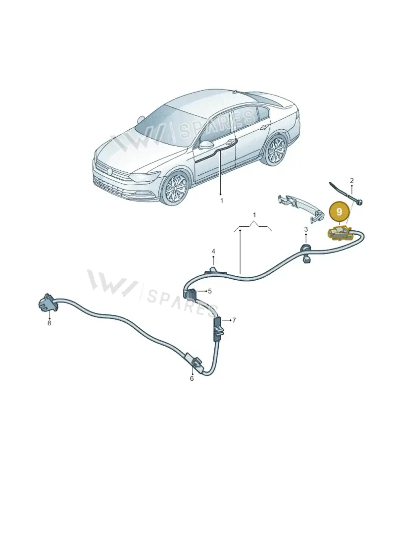 3G0973708A — Skoda Octavia (2019-2024) diagram 793972380, position 9