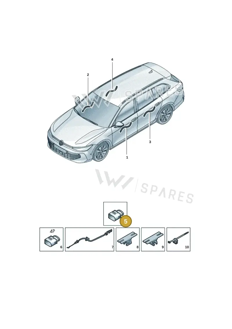 3G0973708A — Skoda Kodiaq (2024-) diagram 3j0972360, position 5