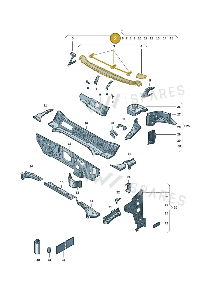 3J0802483 — Skoda Superb Combi (2023-) diagram 3p0805050, position 2