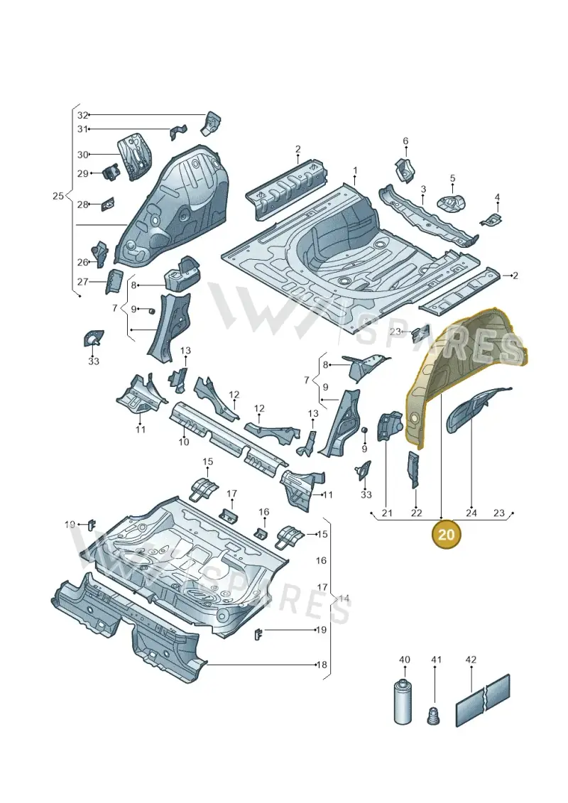 3J0809851 — Skoda Superb Combi (2023-) diagram 3p0803300, position 20
