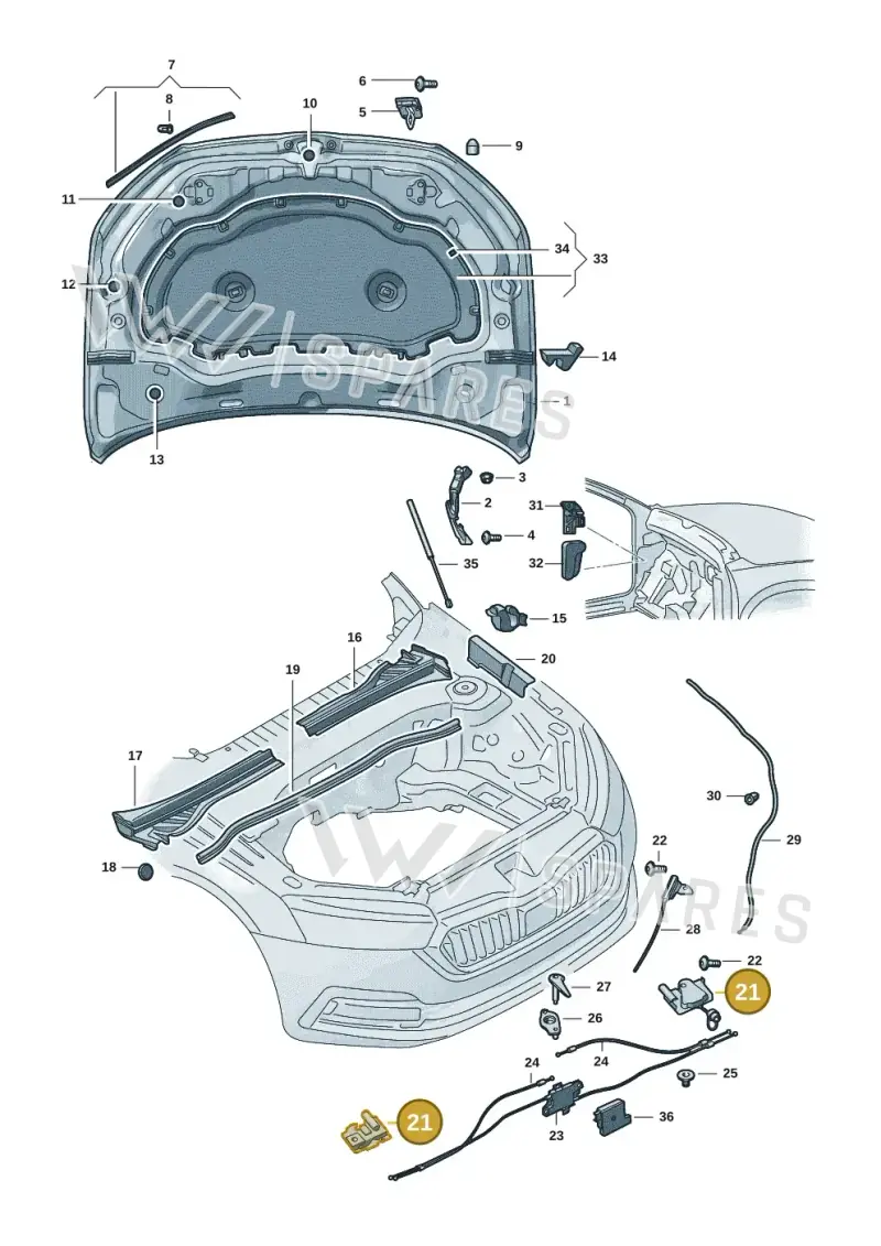 3J0823509A — Skoda Kodiaq (2024-) diagram 57h823000, position 21