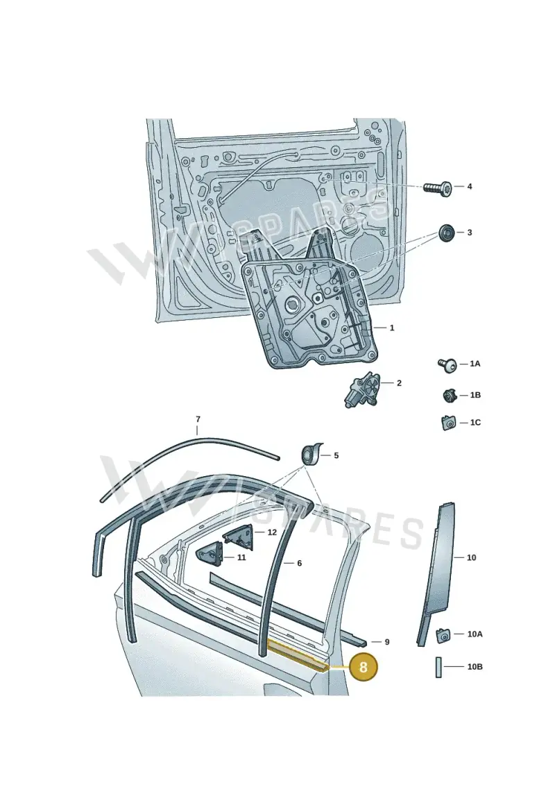 3J08374775AP — Skoda Superb Combi (2023-) diagram 3p0837060, position 8