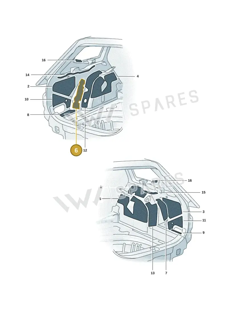 3J0863895 — Skoda Superb Combi (2023-) diagram 3p0863200, position 6