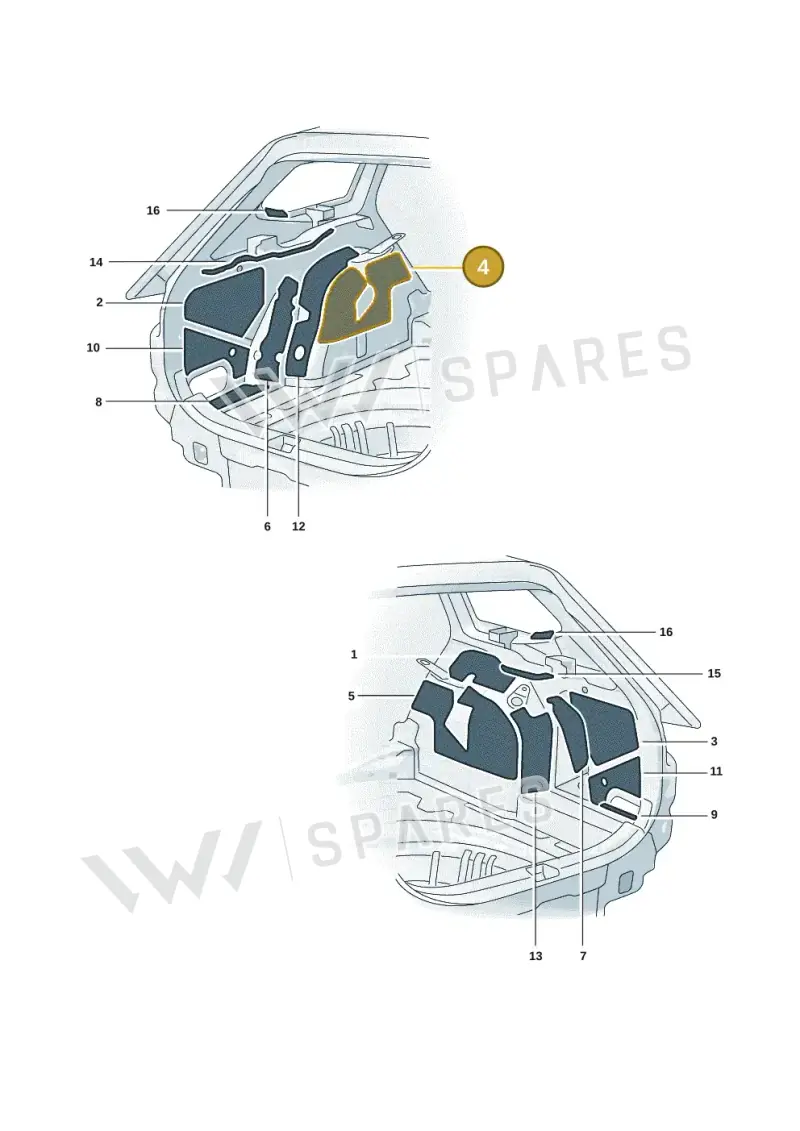 3J0863897 — Skoda Superb Combi (2023-) diagram 3p0863200, position 4