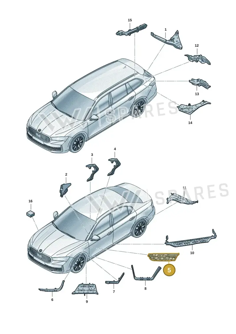 3J0864617 — Skoda Superb Combi (2023-) diagram 3p0864000, position 5