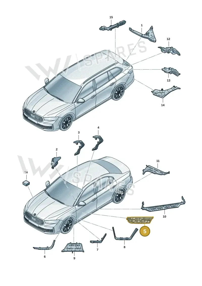 3J0864618 — Skoda Superb Combi (2023-) diagram 3p0864000, position 5