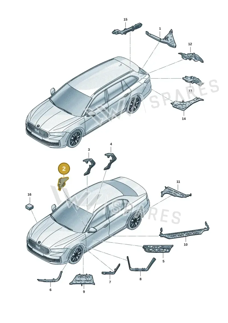 3J0864623 — Skoda Superb Combi (2023-) diagram 3p0864000, position 2
