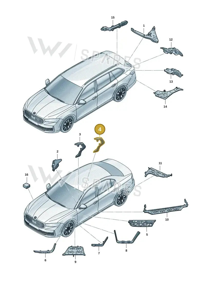 3J0864633A — Skoda Superb Combi (2023-) diagram 3p0864000, position 4