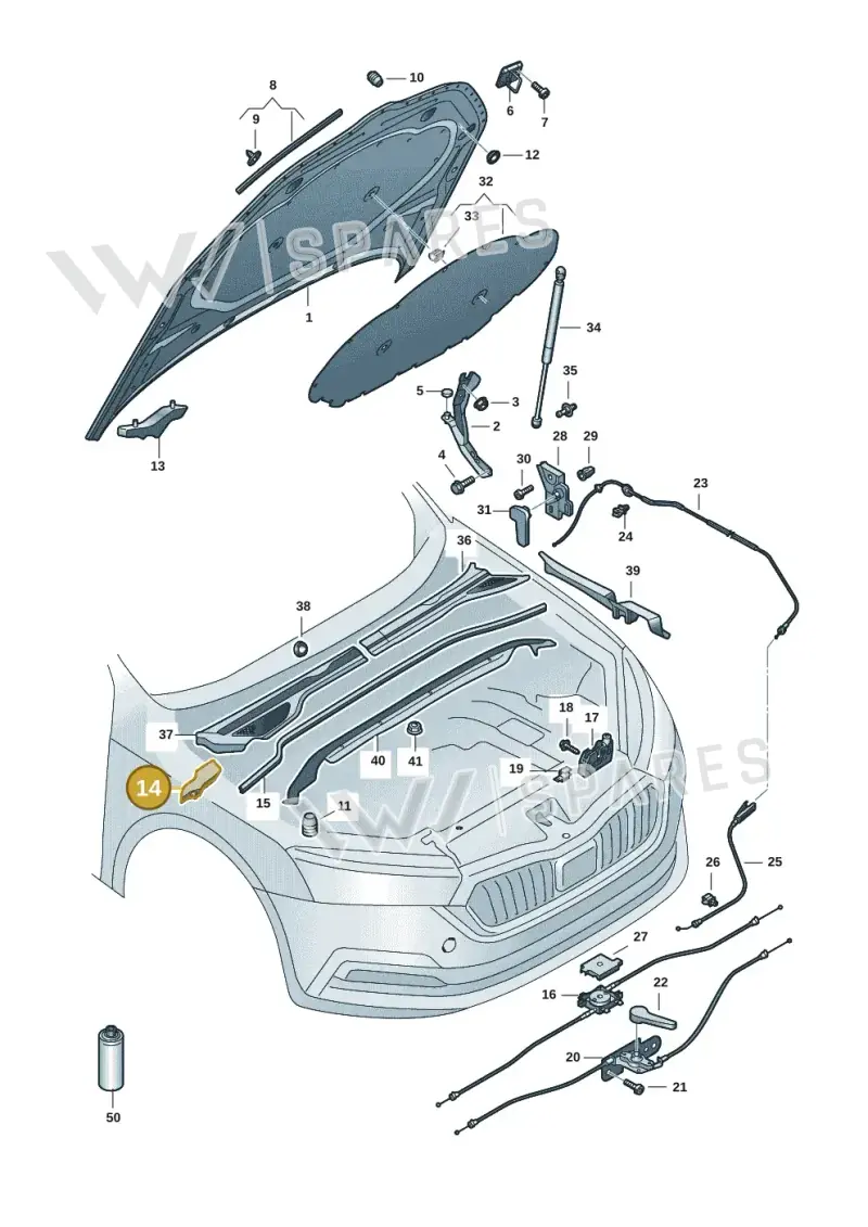3J0864759 — Skoda Superb Combi (2023-) diagram 3p0823000, position 14