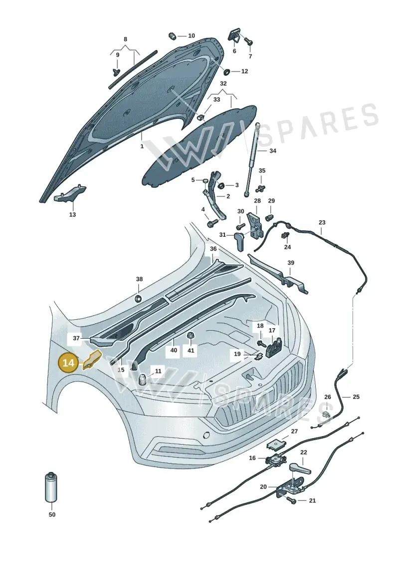 3J0864760 — Skoda Superb Combi (2023-) diagram 3p0823000, position 14