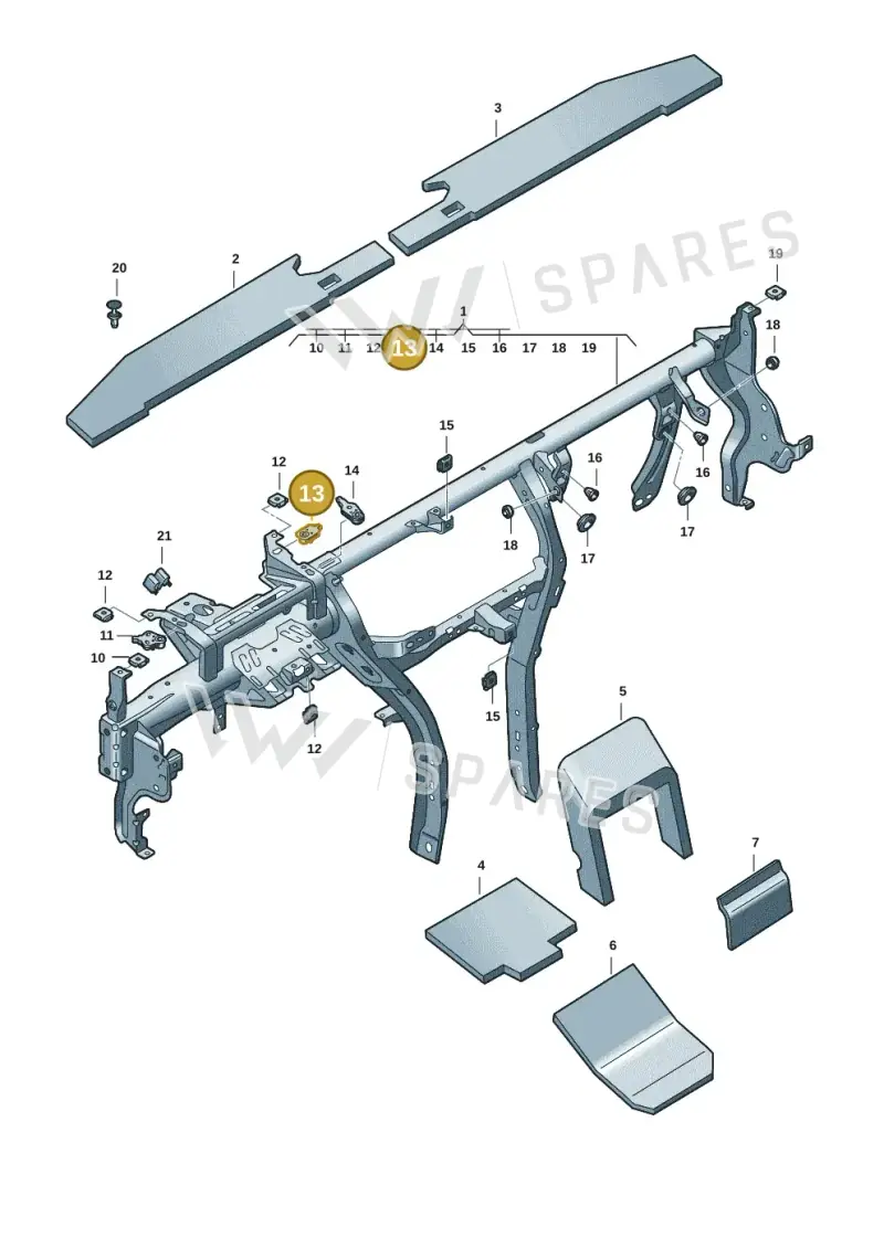 3J0907322B — Skoda Superb Combi (2023-) diagram 3p0857000, position 13
